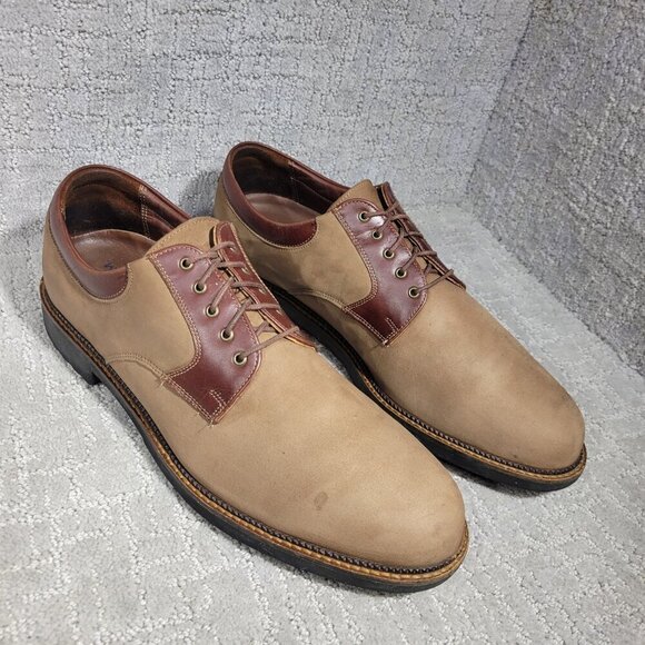 Neil M Men's Size 13B US Brown Leather Lace Up Oxford Shoes Made in USA - Picture 1 of 10